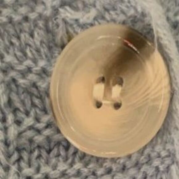 Blue Daisy Knit Cardigan Women’s Size L Button Front Cottagecore Sweater - Picture 4 of 4